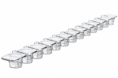 4TI-0788 Strips of 12 Flat Optical Caps ( 200 strips/pkg )