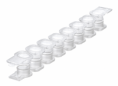 4TI-0755 Strips of 8 Flat Optical Caps, crystal clear ( 300 strips/pkg )